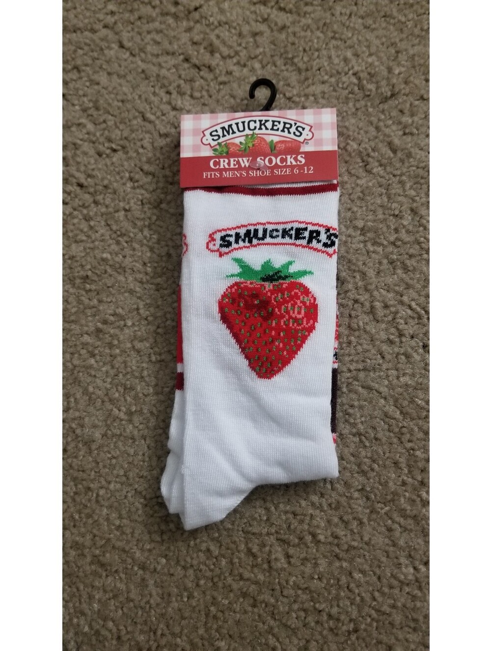 Smucker's Strawberry Jam Men’s Crew Socks